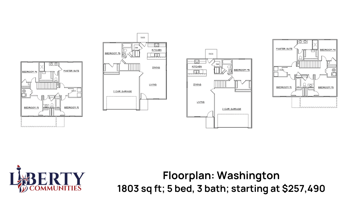 Washington A/B layouts Liberty Communities